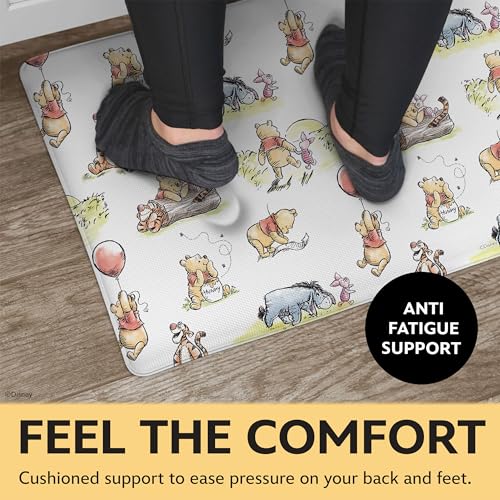 Image of Disney Winnie the Pooh Anti-Fatigue Kitchen Mats for Floor, 17x29, Non-Slip