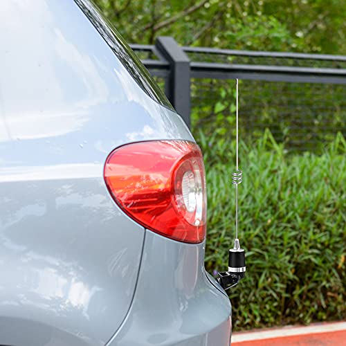 Bingfu Vhf Nmo Antenna Dual Band Vhf Uhf 136-174Mhz 400-470Mhz With Low Loss 16.5Ft Rg58 Cable Fix Bracket Lip Mount Antennas For Car Truck Mobile Ham Radio Amateur Radio Marine Vhf Radio #TOP1