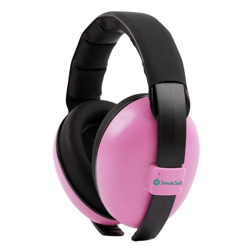 SNOWIE SOFT®Noise Cancellation Ear Muffs for Baby Use Noise-cancelling for Baby Toddler Ear Muffs for Noise Reduction Muffs for 0-3 Years Old On Flight Sleep Travel (Pink)