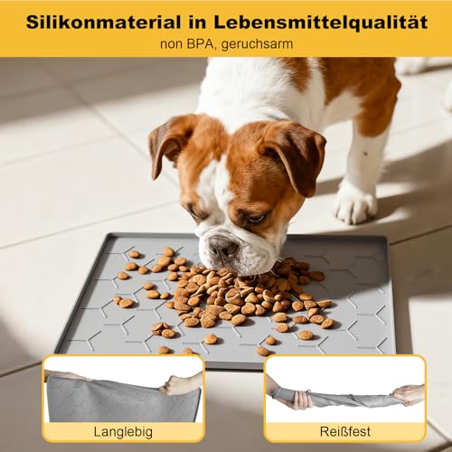 Pieviev Futtermatte Katzen & Hunde, wasserdichte Napfunterlage, 30 x 40cm – Ansicht 5