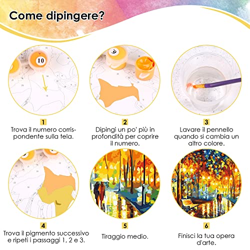 Toudorp Kit di pittura con i numeri 40 cm x 50 cm