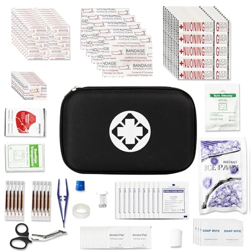 Image of First Aid Kit Emergency Kit Camping Essentials Car-Home Black First-Aid Bag - 277 Piece Emergency Supplies Hiking First Aid Kit for Backpack Survival Kits for Disaster Preparedness YIDERBO