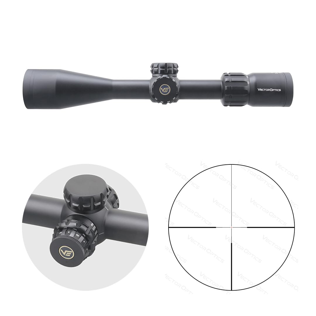 Vector Optics SCOM-37 Paragon 3-15x44SFP - Cannocchiale per sport, airsoft e caccia, fucile ad aria compressa, mirino mirino per fucile, scopa rifle scope, ampia gamma di accessori