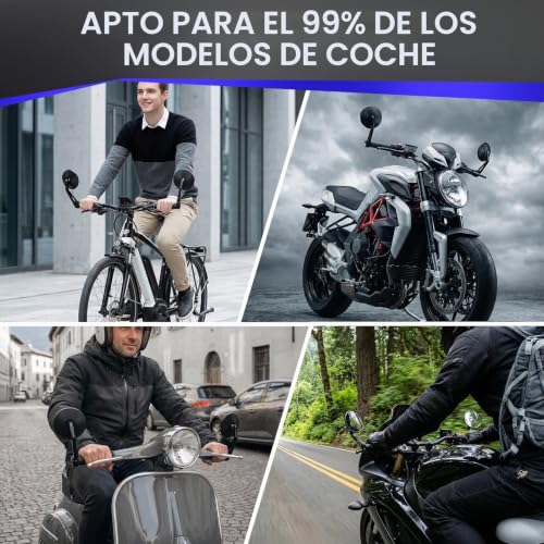 Espejos retrovisores universales de 4 pulgadas con Certificado E para motocicleta 7