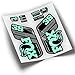 Autocollants fourche Fox 38 Performance 2021 Bicolor WP438 Menta