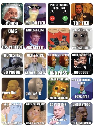 Student Reward Stickers for Classrooms - 300 Pcs Funny Incentive Grading Stickers for Teachers - Motivational High & Middle School Kids Positive Encouragement Rewards for Gen Z Students