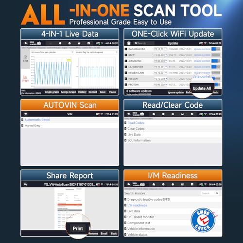 Image of 2026 FOXWELL NT716 Bidirectional OBD2 Scanner, 4-System Diagnostic Tool for ABS, SRS, Transmission & Engine, 9 Reset, ABS Bleeding, AutoVIN, Live Data, Upgraded from NT6X4, Lifetime Free Updates,Black