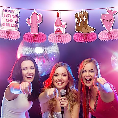 12Pcs Let's Go Girls Bachelorette Party Centerpieces Western Cowgirl Bachelorette Party Decorations For Western Disco Party Western Cowgirl Theme Last Rodeo Bachelorette Birthday Party Supplies #TOP5