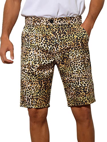 Lars Amadeus Animal Printed Shorts for Men's Regular Fit Summer