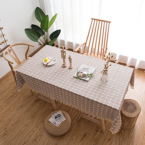 Nappe rectangulaire coton et lin brodée 109x320 cm infroissable - 4