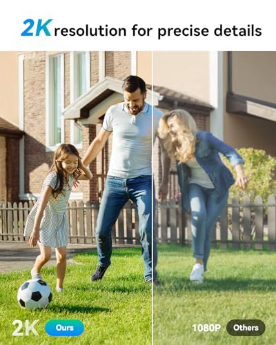 Image of LIWAN Security Camera Wireless Outdoor, 2.4G WiFi Solar Security Cameras for Home Security, Surveillance Camera Outside, Solar Powered, 2K Color Night Vision, PIR Detection, 2-Way Talk