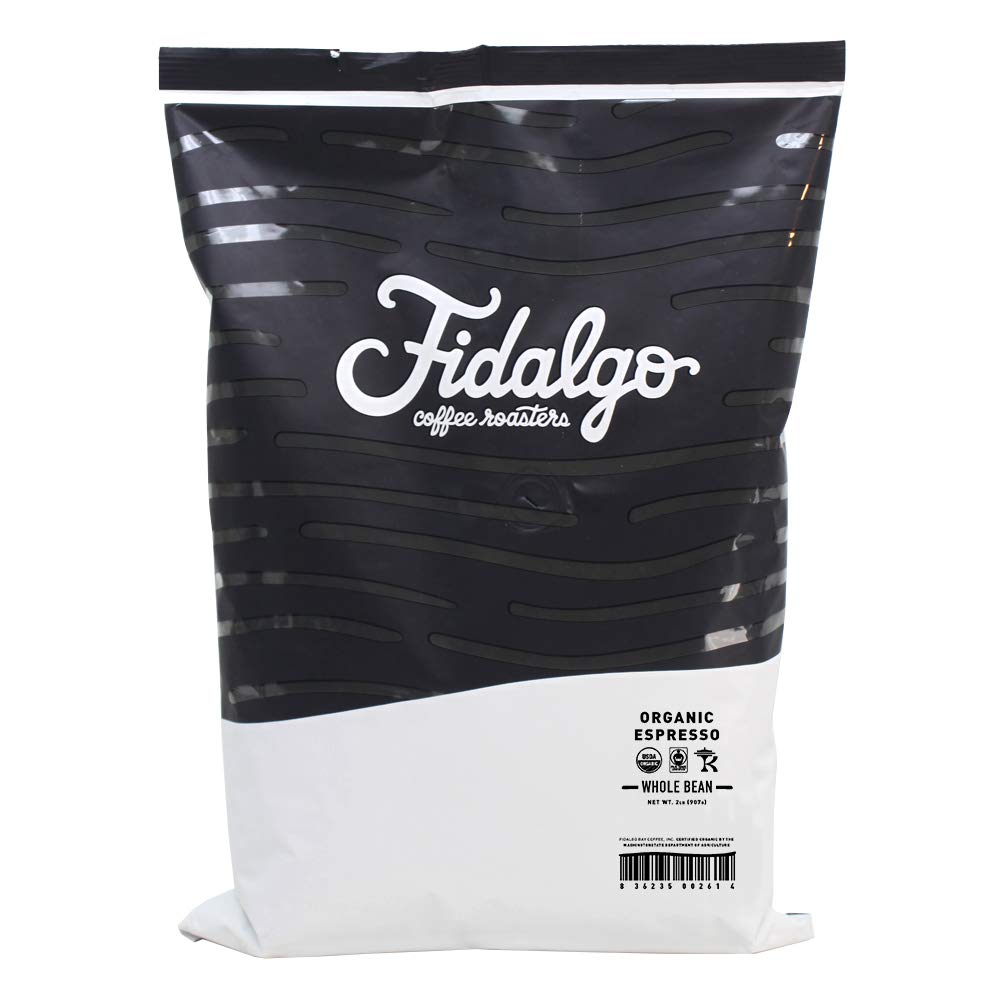 Fidalgo Organic Espresso, Medium-Dark Roast, Whole Bean, 2LB