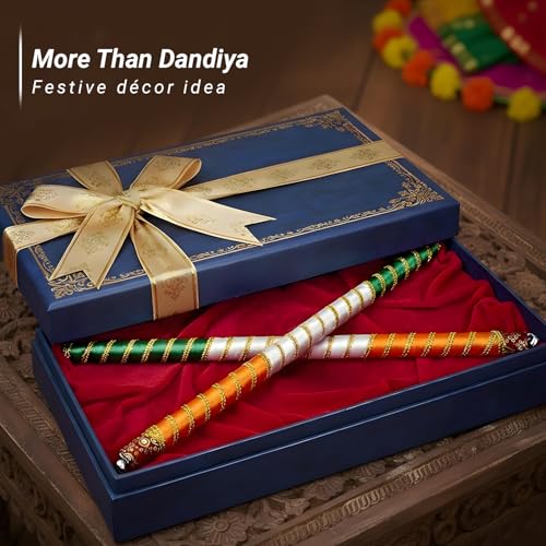 SATVIK 10 Pairs (20 Pcs) Wooden Dandiya Sticks – Handcrafted Multicolor Dance Props for Events & Cultural Performances - image 6
