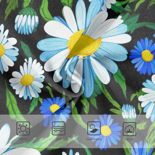 Joisal Cotton Toddlers Underwear Floral Blue Daisy Flowers Black Cute Panties Girl Florals Briefs Underpants 2t3