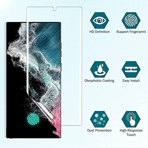 Image of STP FEEL (2 Pack Unbreakable Membrane Screen Protector Guard For Samsung Galaxy S22 Ultra / S23 Ultra (6.8 Inch) | Membrane Ultra Smooth Touch with Finger Print Support - HD /3 Months Warranty