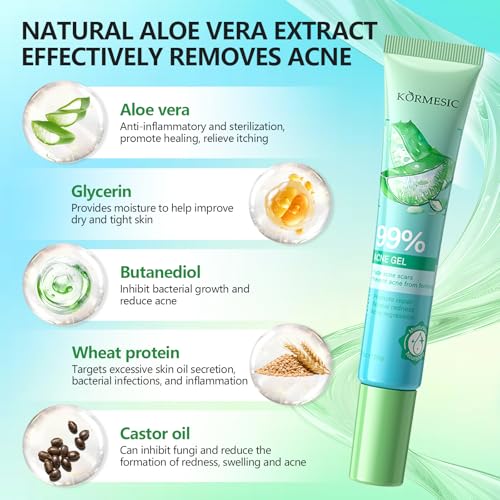 25G Anti Brufolo Gel,Crema Anti-Acne,Gel Anti-Brufolo,Crema Brufoli Viso, Riduce Brufoli,Adatto Alla Maggior Parte Delle Persone,Migliora L’Aspetto Della Pelle - 2