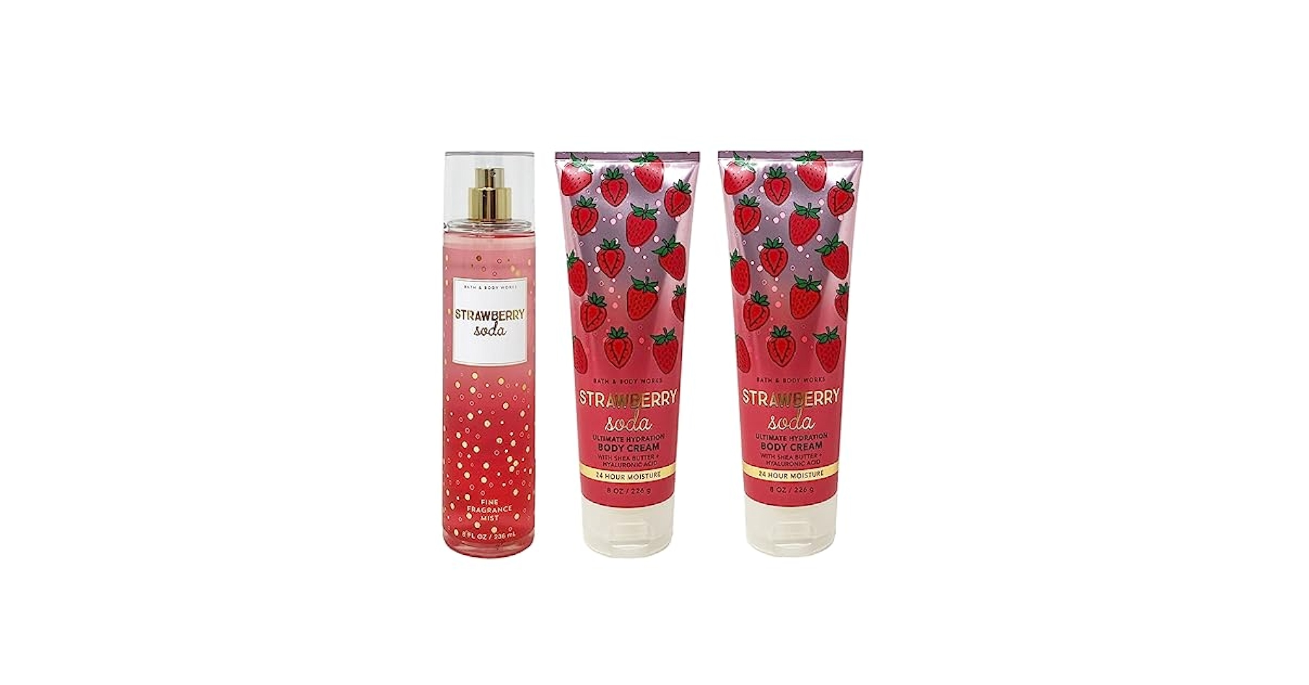 新品バスアンドボディークスのStrawberry Soda ボディケア4点