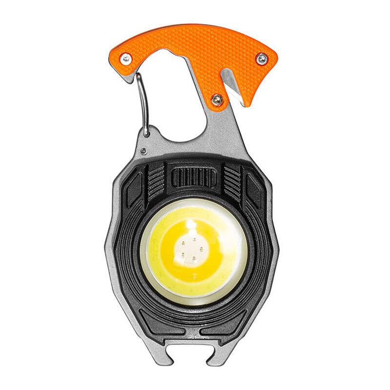 sajani keychain led light with bottle opener, magnetic base and folding bracket mini cob emergency light (square with 4 modes) (4)