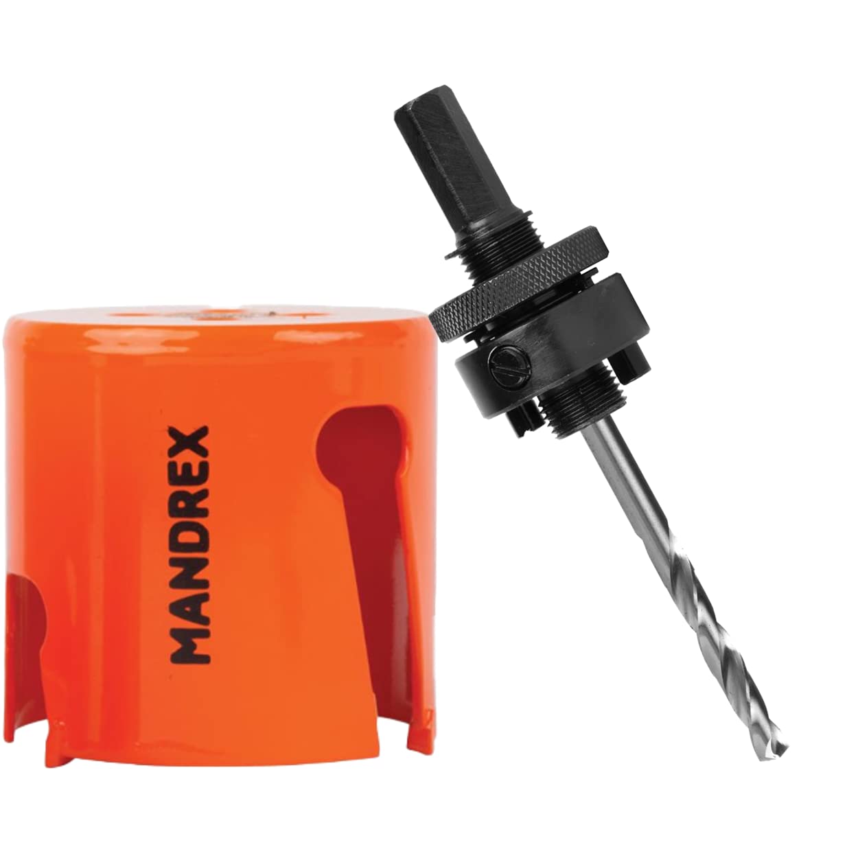 Mandrex MHM00177B+HSB81 MHM00177B+HSB81 - Sierra perforadora multiusos con dientes de metal duro, profundidad de corte de 60 mm, con alojamiento