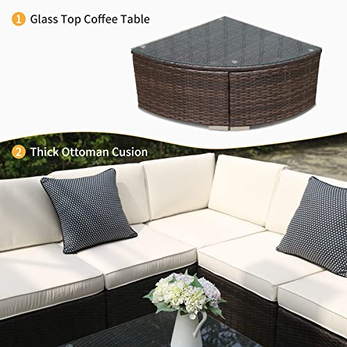 image for LAUSAINT HOME 6 Pieces Patio Furniture Sets,Luxury Outdoor All Weather