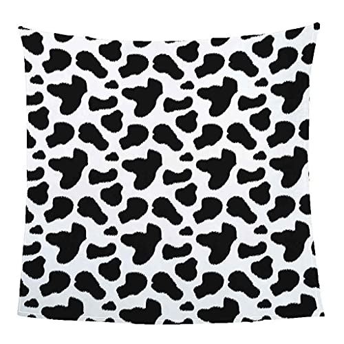 Couverture microfibre douce motif vache plaid effet 3D relief confort - 4