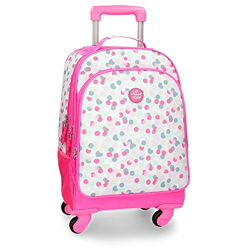 Mochila con ruedas Movom Confeti Fucsia 4R