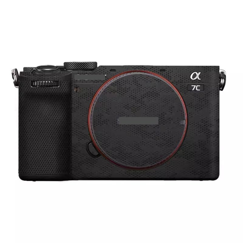 Camera Skin Wrap A7C2 Anti-Scratch Sticker Coat Vinly Protective Film Body Protector Decals Cover for Sony A7CR A7C II (Mamba Black)