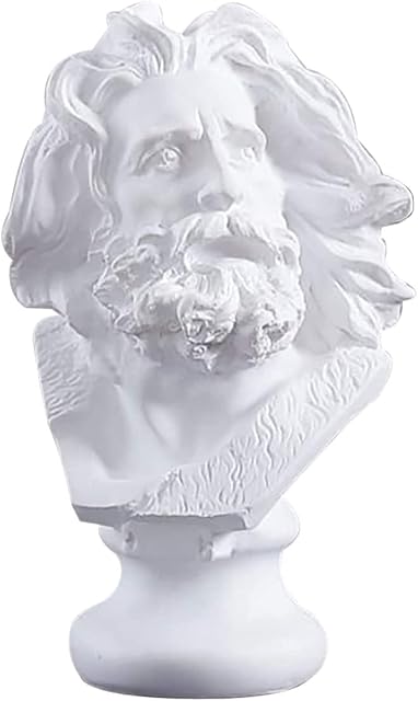YiYFiT Resin Bust Statue Figurine,6.917.5cm Greek Mythology Marseille Bust Statue for Home Ornament Office Bookshelf Decor Sketch Practice DIY Art Gift-Marseille