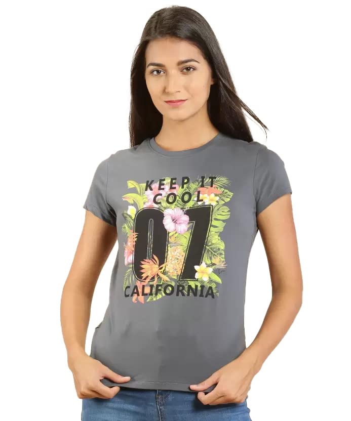 Image of Lyra Women's Cotton Regular Fit T-Shirt