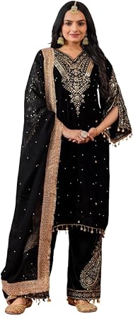 Elegant Designer Straight pakistani suit Adorned with Intricate Silver Embroidery Suits