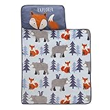 Lambs & Ivy Little Explorer Nap Mat, Blue/Gray/Orange