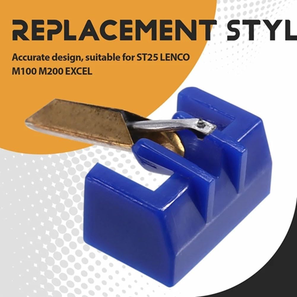 Aguja de lápiz capacitivo azul para tocadiscos SANYO ST25, LENCO M100/M200, para tocadiscos EXCEL ES70/VS80/ST40, construcción ABS, 5 x 4 x 3 cm