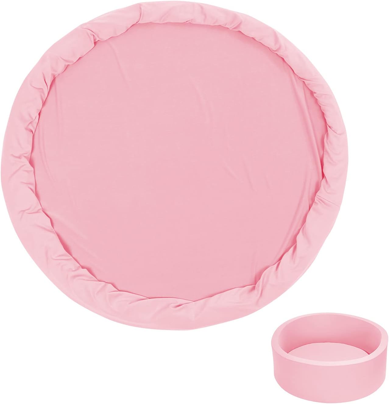 TRENDBOX Ball Pit Cover 35.4 x 11.8 inch, Light Pink, For Kids, Includes Bottom & Wall Cover