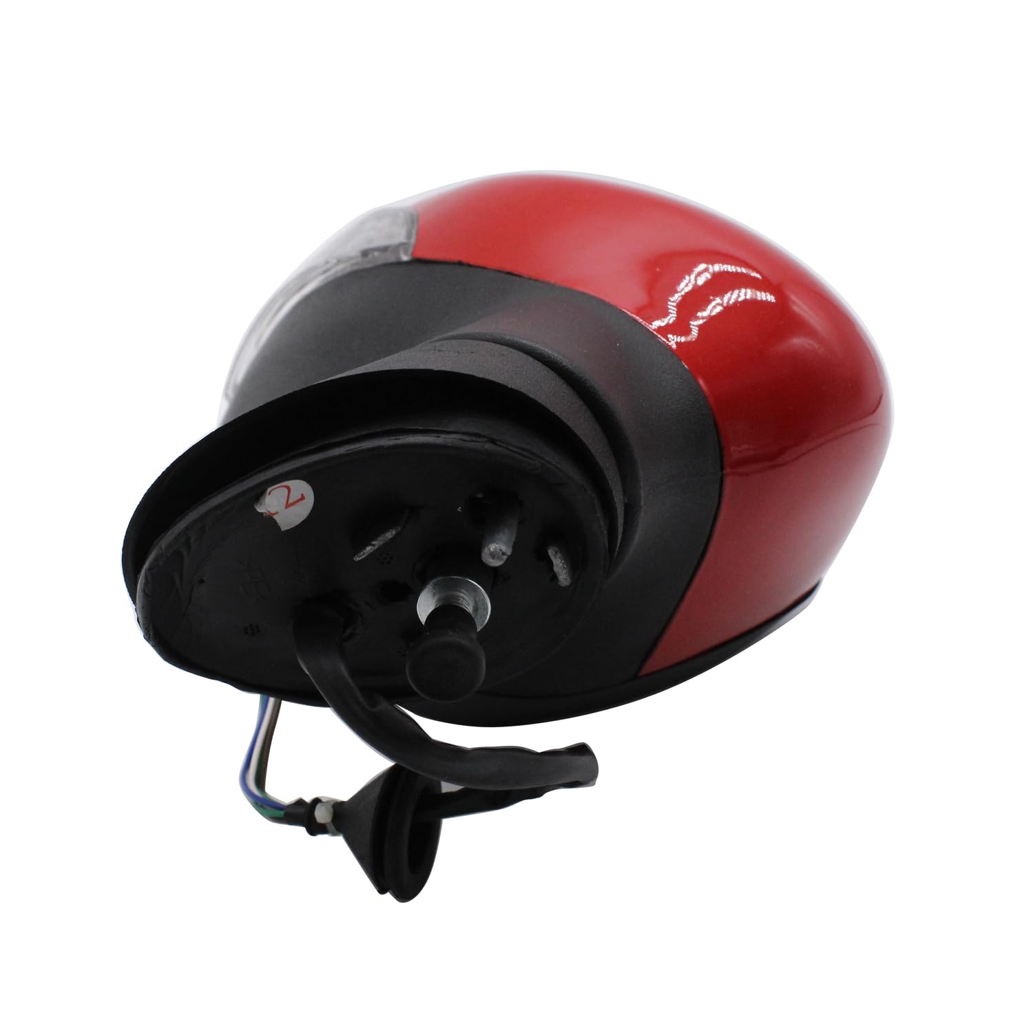 Specchietto retrovisore elettrico per porta, lato guida destro (compatibile con Fiesta MK7 2008-2012) (Rosso)