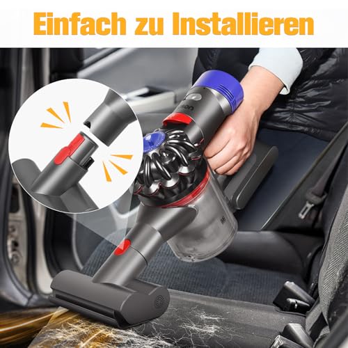 RUKHOOL Mini Turbinendüse für Dyson V7 V8 V10 V11 V15 Bürste Ersatzteile Bürstenrolle Zubehör Ersatzbürste für Matratze Sofa Autositz Sessel Entfernt Milben und Allergene