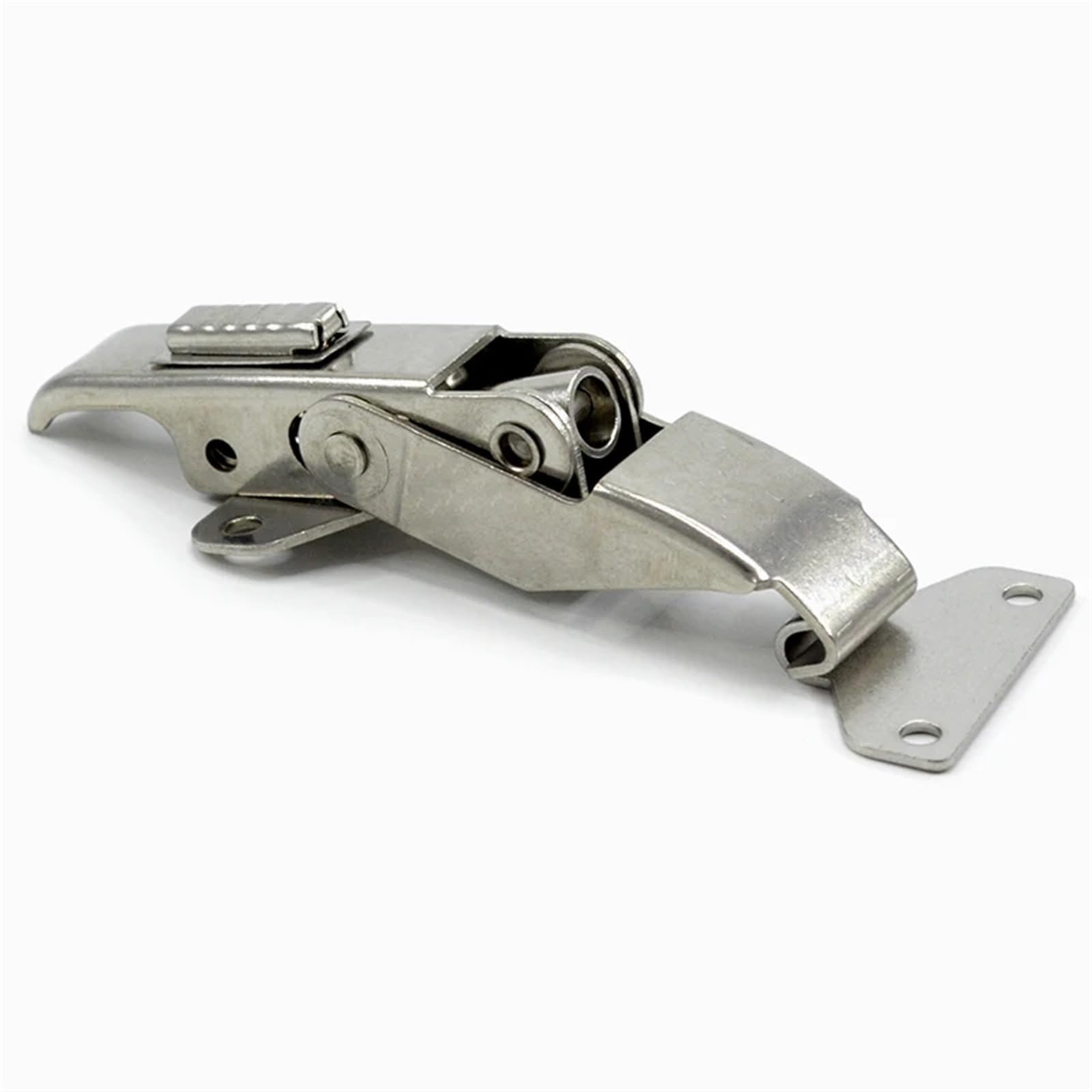 Pswbkvdblp 304 Stainless Steel Metal Buckles Lock Fasteners Tools Stainless Steel Buckle Snap Hasp Cabinet Luggage Closure Spring Loaded Toggle Tie 1Pcs