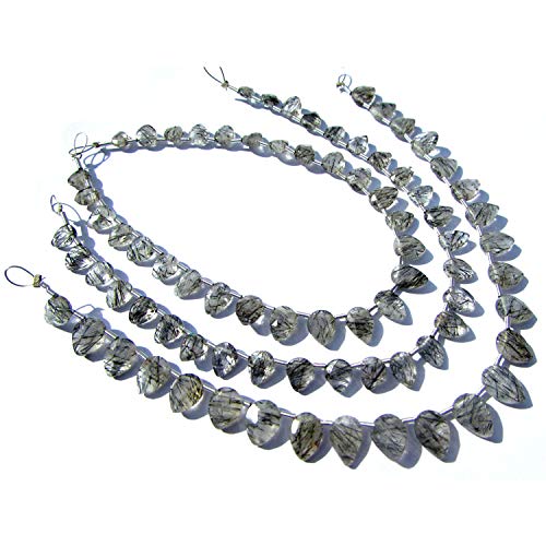Perles pour collier en tourmaline noire de forme flèche pour ateliers créatifs DIY