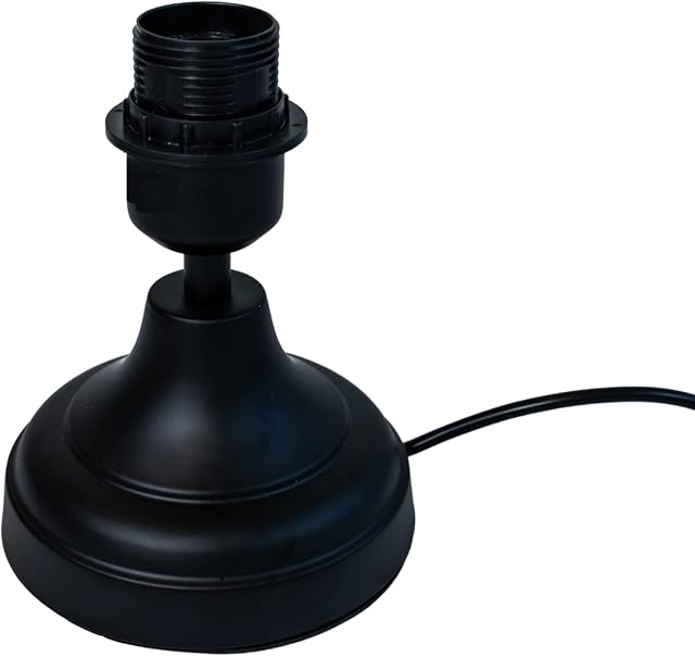 Matt Black E27 Industrial Vintage Retro Steampunk Base Table Lamp Light Bedside