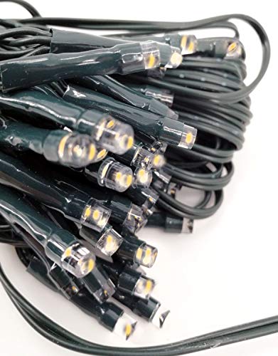 Jamasia 999103 Led-lichtsnoer met 200 ledlampjes, warmwit, met transformator en 8 uur timerfunctie, voor binnen en buiten, groene kabel lengte 27,90 m, toevoer 8 m, LED-afstand 10 cm, GS-getest - Image 4