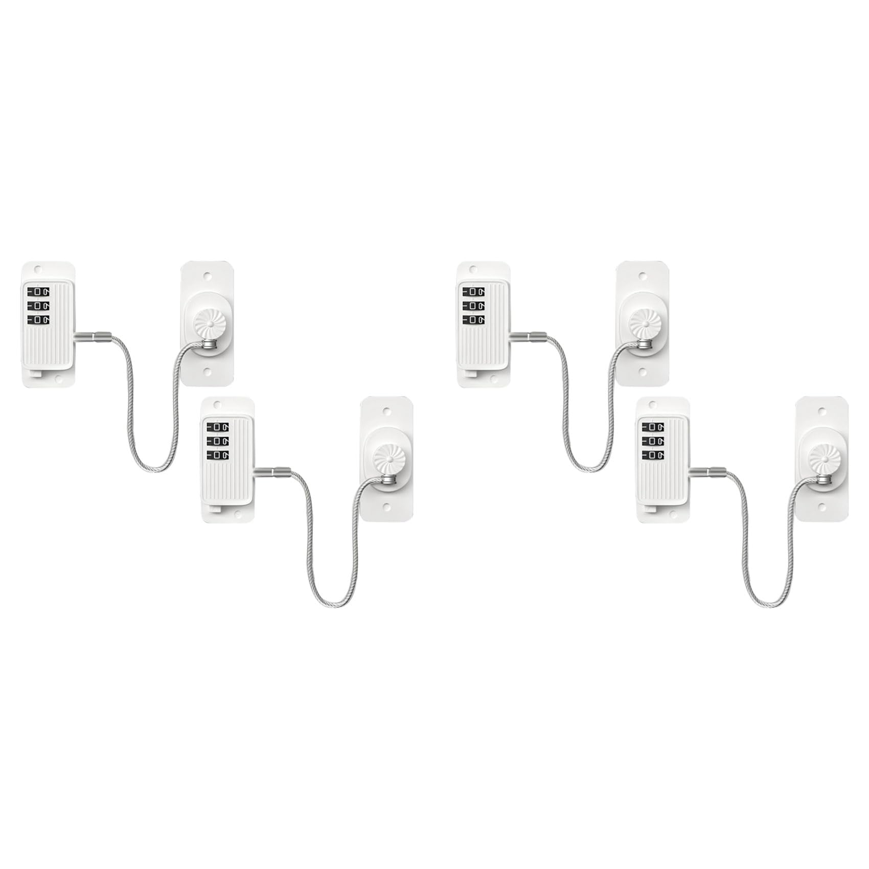 FOIJPPINP Refrigerator Lock Combination 4 Pack Refrigerator Lock for Children Adhesive Freezer Lock Child Safe Refrigerator Lock