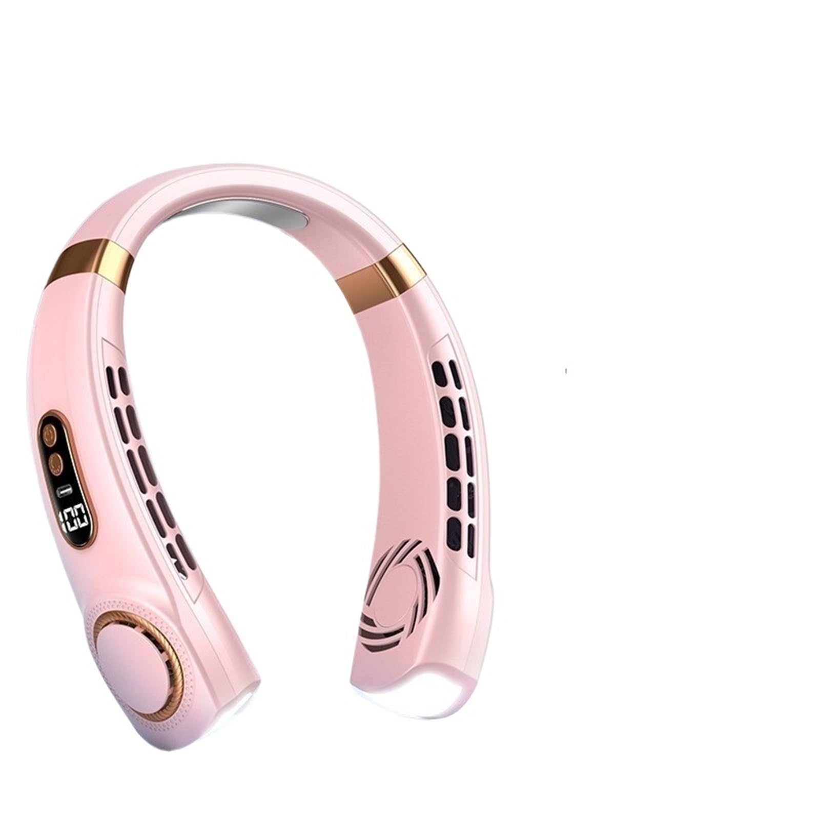 ZFPKXHVMG Bladeless Personal Fan, Wearable Neck Cooling Fan USB Portable Hanging IndoorOutdoor Multicolor Daily(Pink)