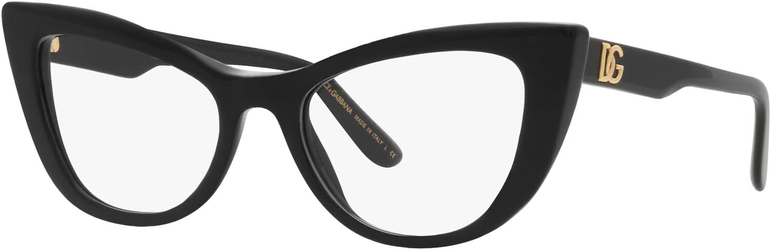 Dolce & Gabbana DG3354-501 Eyeglass Frame Black w/Demo Lens 54mm