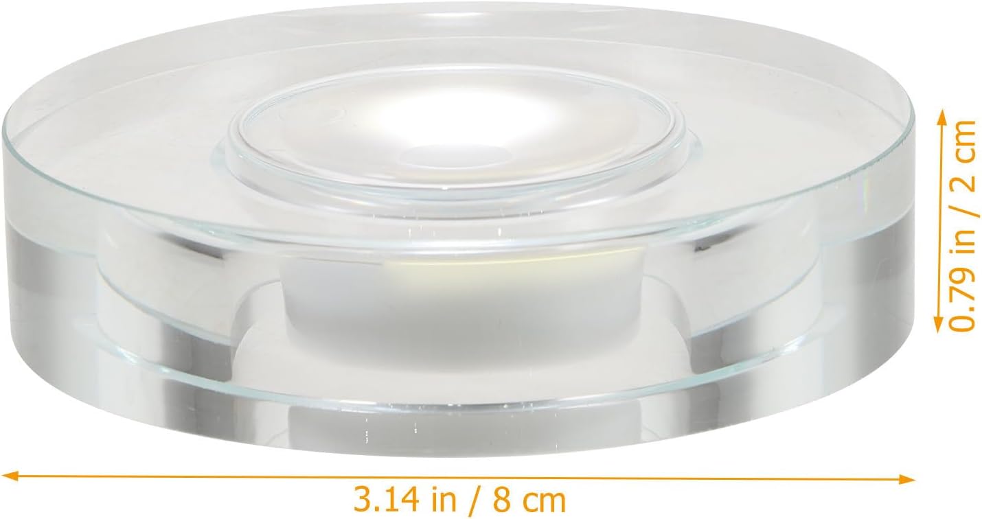 Cabilock Rotating Display Stand Glass LED Lamp Base for Crystal Spheres image 2