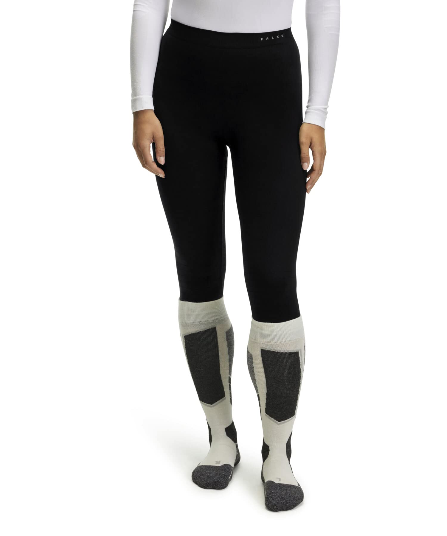 FALKE Women's Warm 3/4 Tights 3/4 Sport Tights Base Layer Bottom, Thermal Underwear, 1 Pair