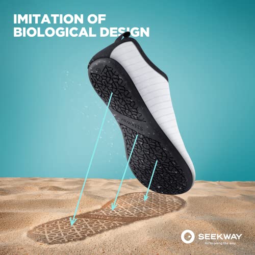 SEEKWAY Water Shoes Quick-Dry Aqua Socks Barefoot Slip-on for Beach Pool Swim River Yoga Lake Surf Women Men SK0012