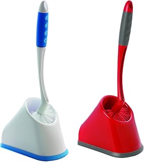 Cello Kleeno Angular Toilet Brush with Storage | Stylish Design | Rubberised Handle for Firm Grip |