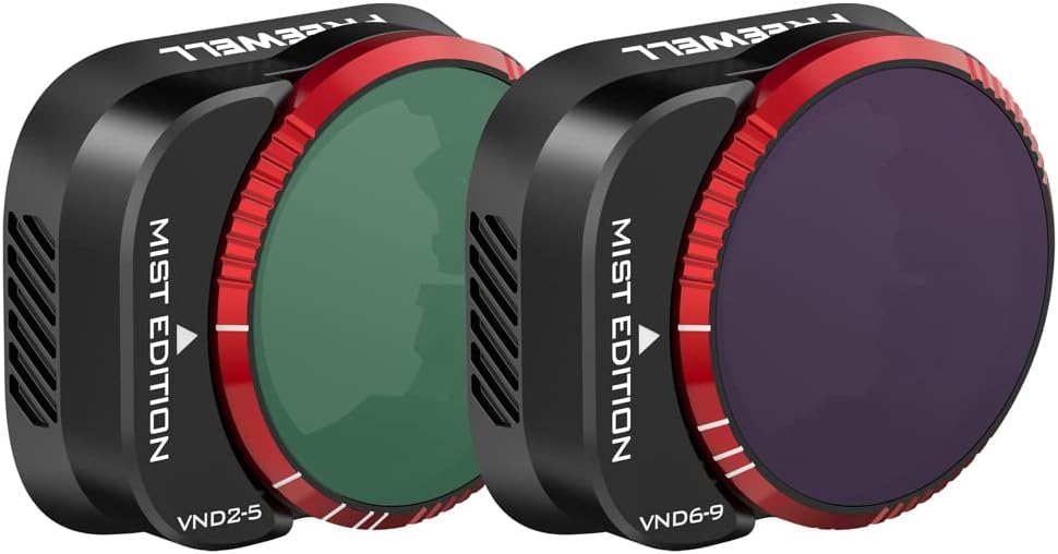 Freewell Variable ND (Mist Edition) VND2-5 Stop, VND6-9 Stop 2 Pack Run&Gun Camera Lens Filters Compatible with Mini 3 Pro/Mini 3