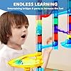 515gldcvftl - JOYIN 150Pcs Glowing Marble Run- Construction Building Blocks Toys with 5 Glow in The Dark Glass Marbles, STEM Educational Building Block Toy
