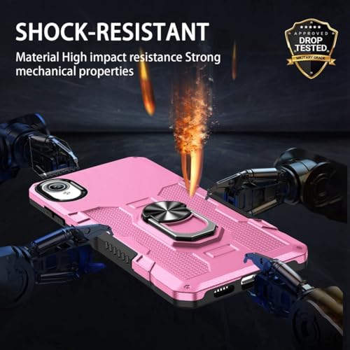 Coque Vivo Y91c rose avec bague support pour vidéos mains libres