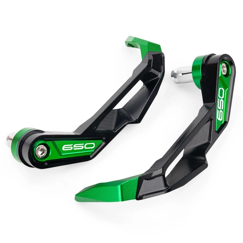 Protezione Manubrio Moto Accessori per Kawasaki Ninja 650 Ninja650 Z650 2017-2024 2025 Protezione Mani Tappo Manubrio Moto Freno Frizione Leva Guardia in Alluminio (Verde)